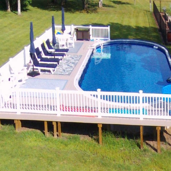 Custom Above ground pool deck
